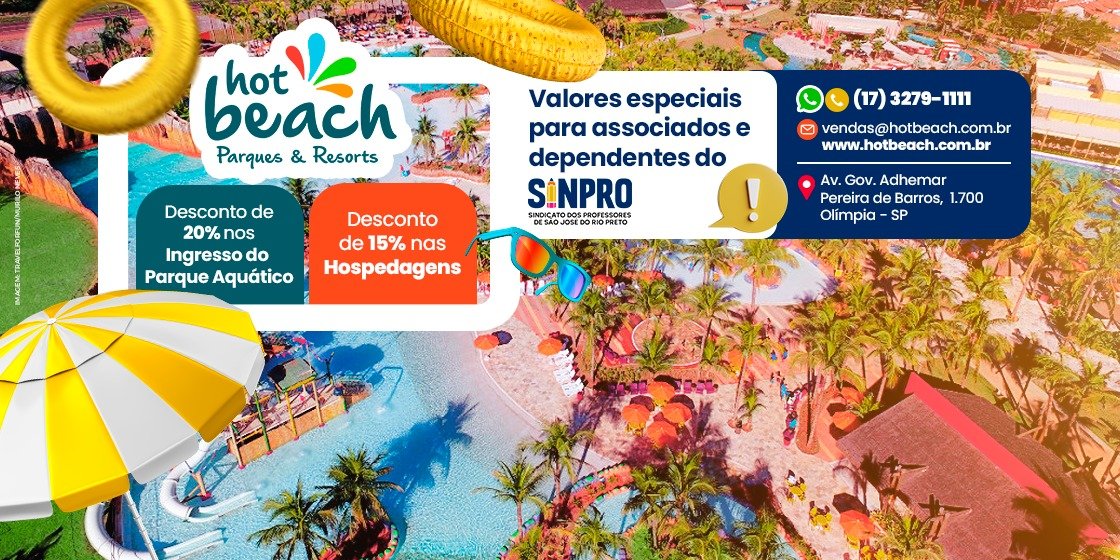 SINPRO RP fecha parceria incrível com o Hot Beach Olímpia
